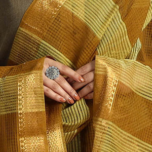 Brown - Handloom Cotton Mangalagiri Dupatta 38