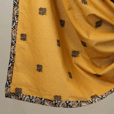 Black - 3pc Cotton Bagru Print Kurta with Jacquard Dupatta 10