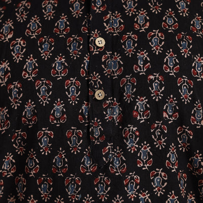 Ajrakh Block Printed Cotton Men Long Kurta 17