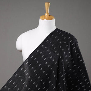 Black - Sambalpuri Ikat Weave Handloom Cotton Fabric 08