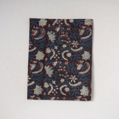Blue - Bagru Hand Block Printed Cotton Precut Fabric (0.9 meter) 37