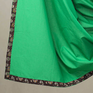 Brown - 3pc Cotton Kalamkari Print Kurta with Plain Dupatta 13