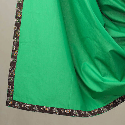Brown - 3pc Cotton Kalamkari Print Kurta with Plain Dupatta 13