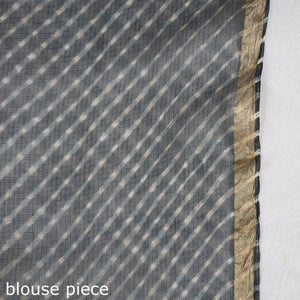 Black - Leheriya Tie-Dye Kota Doria Silk Saree