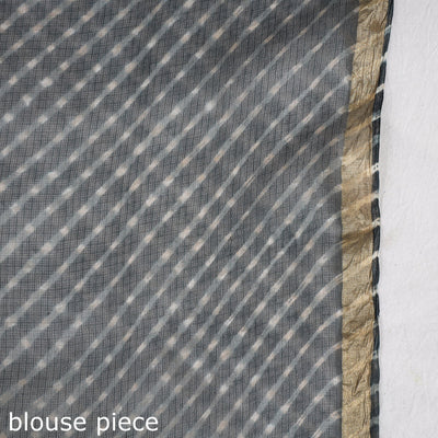 Black - Leheriya Tie-Dye Kota Doria Silk Saree