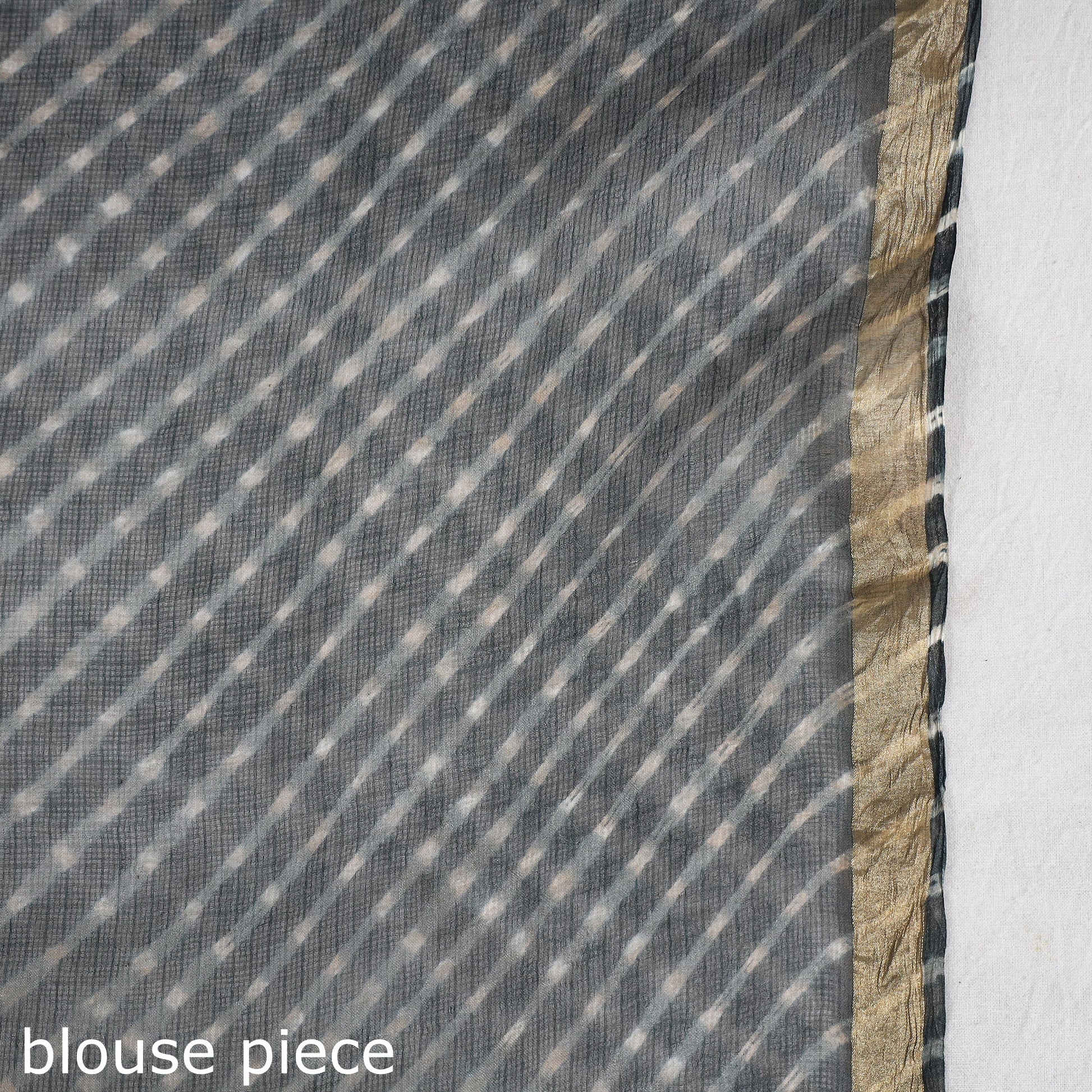 Black - Leheriya Tie-Dye Kota Doria Silk Saree