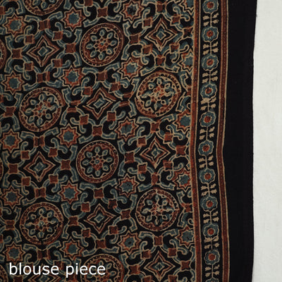 Multicolor - Ajrakh Block Printed Cotton Saree