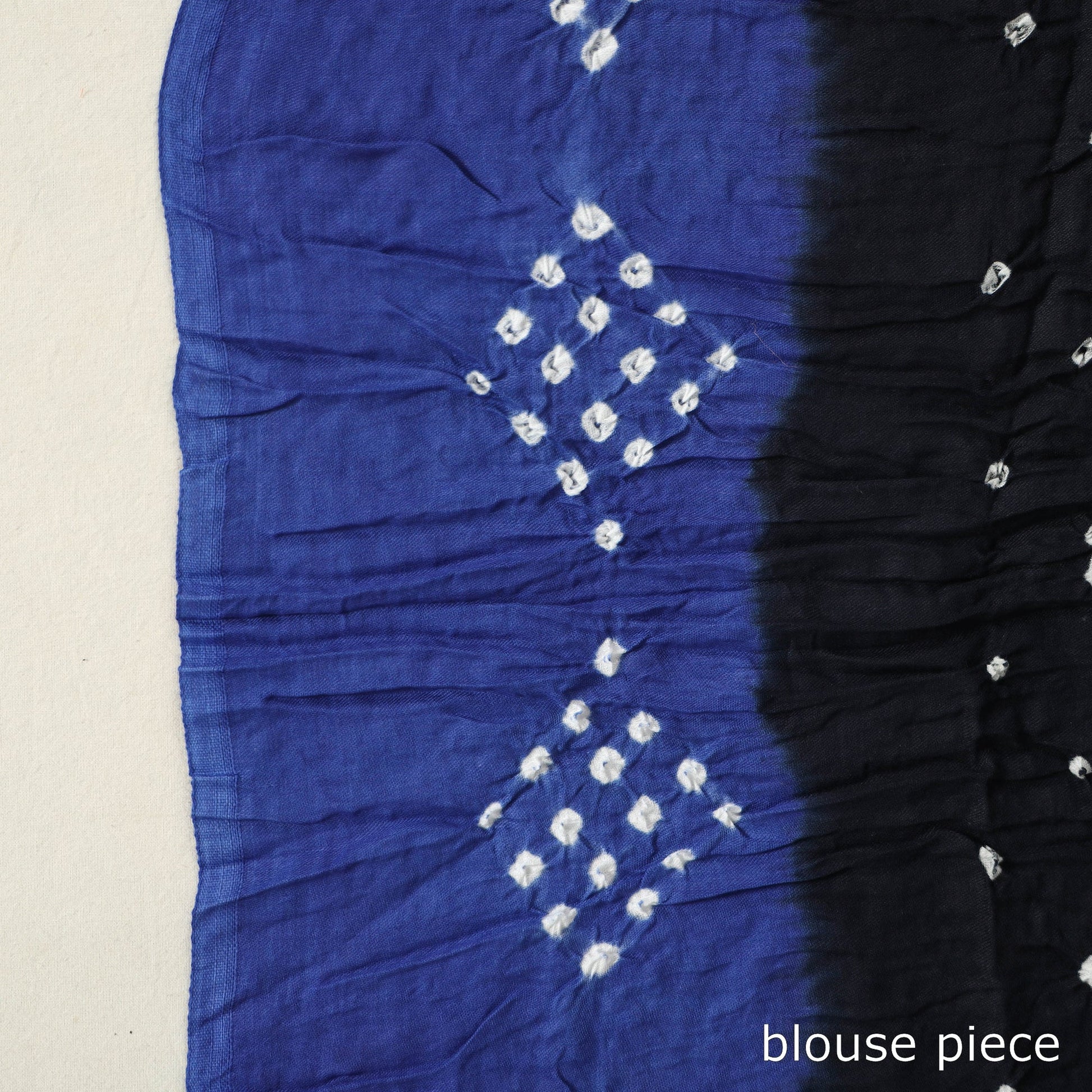 Black - Kutch Tie-Dye Cotton Bandhani Saree with Blouse Piece 19