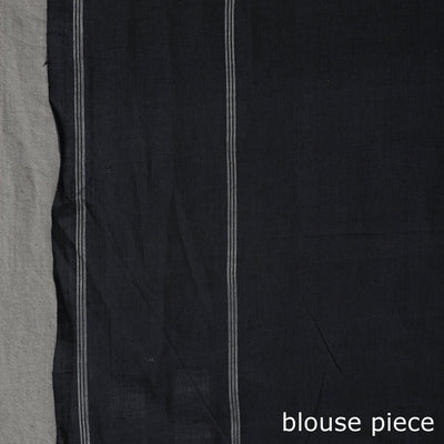 Brown - Pochampally Ikat Weave Handloom Cotton Saree