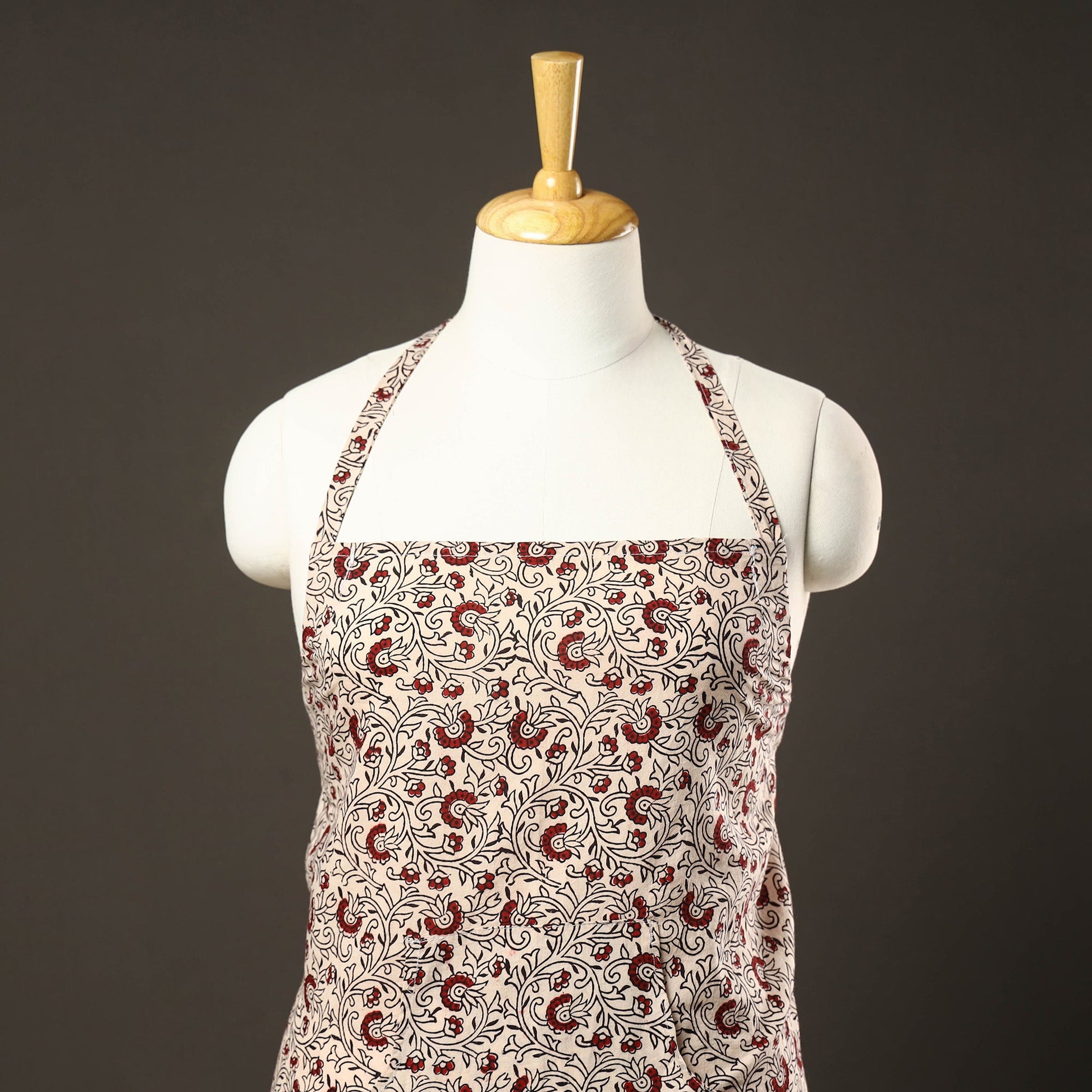 Bagh Block Printed Cotton Apron with Pocket 33