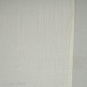 Beige - Handloom Cotton Phulia Jamdani Saree with Tassels 05