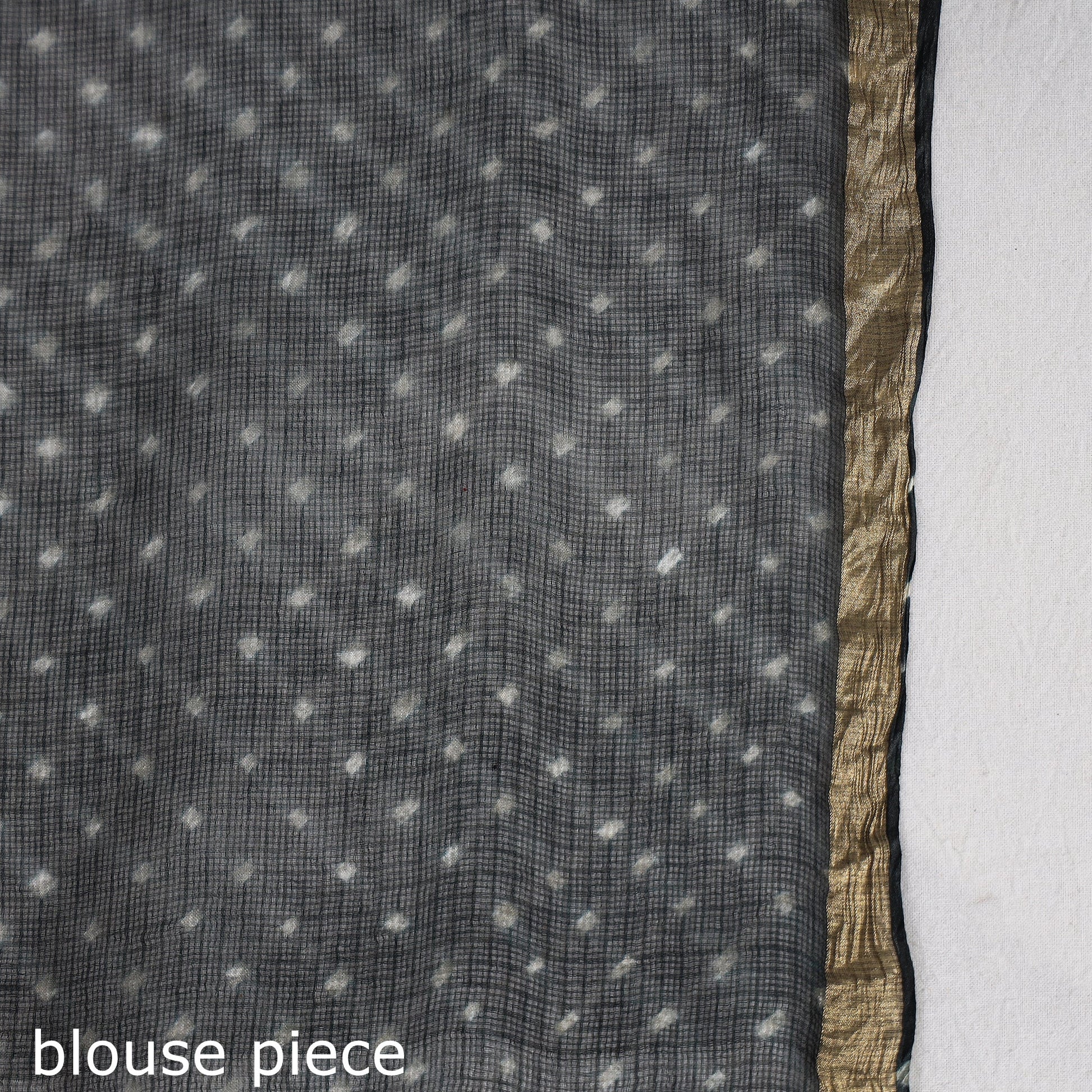 Black - Leheriya Tie-Dye Mothra Kota Doria Silk Saree