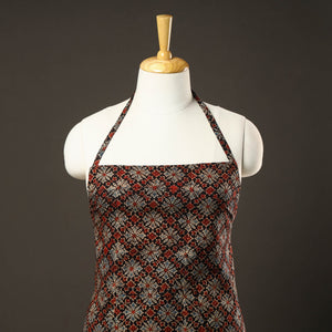 Ajrakh Block Printed Cotton Apron with Pocket 37