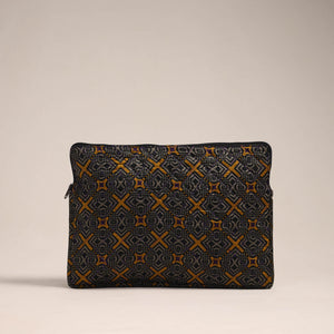 Black - Handcrafted Quilted Laptop Sleeve (11 x 16 in) 08