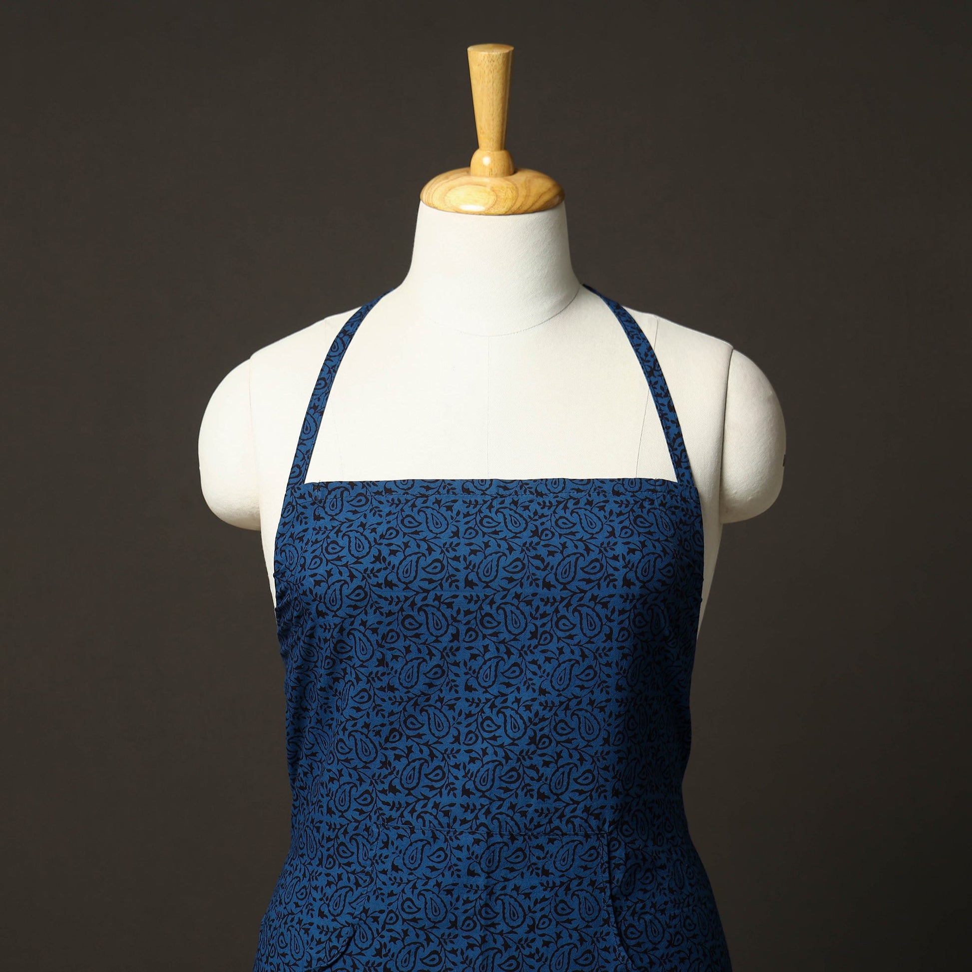 Bagh Block Printed Cotton Apron with Pocket 38