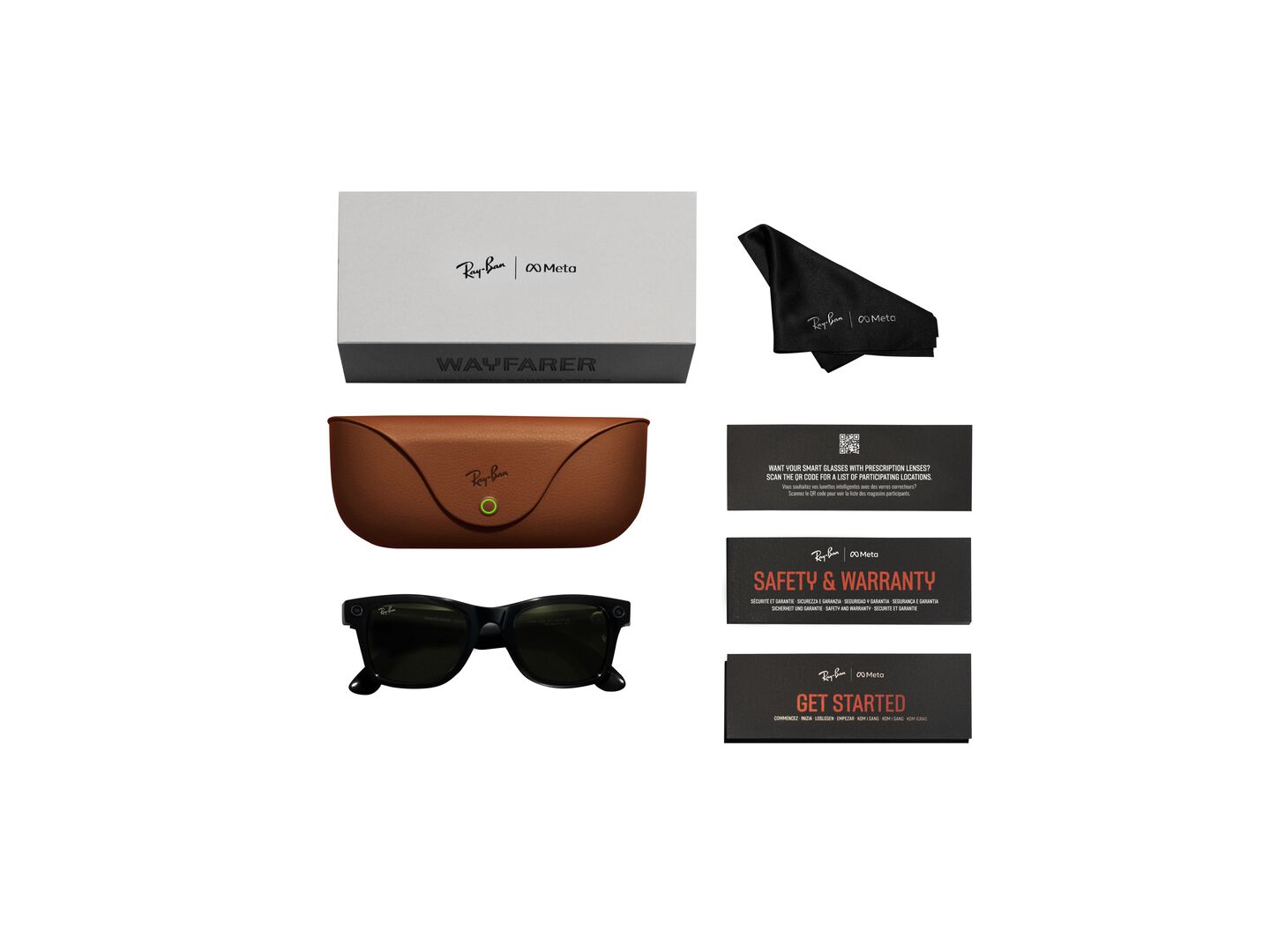 RAYBAN 0RW4006 601ST3 50 META SUNGLASSES