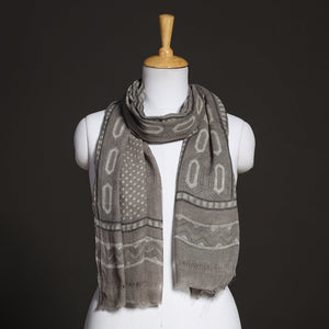 Brown - Akola Hand Block Printed Pure Woolen Stole