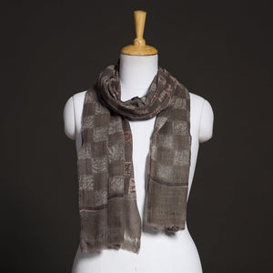 Brown - Akola Hand Block Printed Pure Woolen Stole