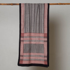 Black - Bagh Hand Block Printed Cotton Stole