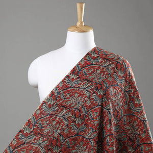 Brown - Kalamkari Block Printed Cotton Fabric