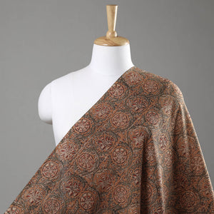 Brown - Kalamkari Block Printed Cotton Fabric