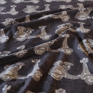 Brown - Block Art Print Cotton Double Bindaas Bed Sheet (110 x 93 in)
