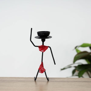 Bastar Tribal Wrought Iron Candle Stand