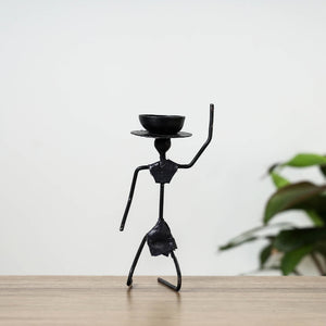 Bastar Tribal Wrought Iron Candle Stand