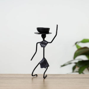 Bastar Tribal Wrought Iron Candle Stand