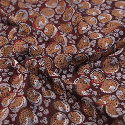Brown - Dabu Bagru Block Print Cotton Fabric