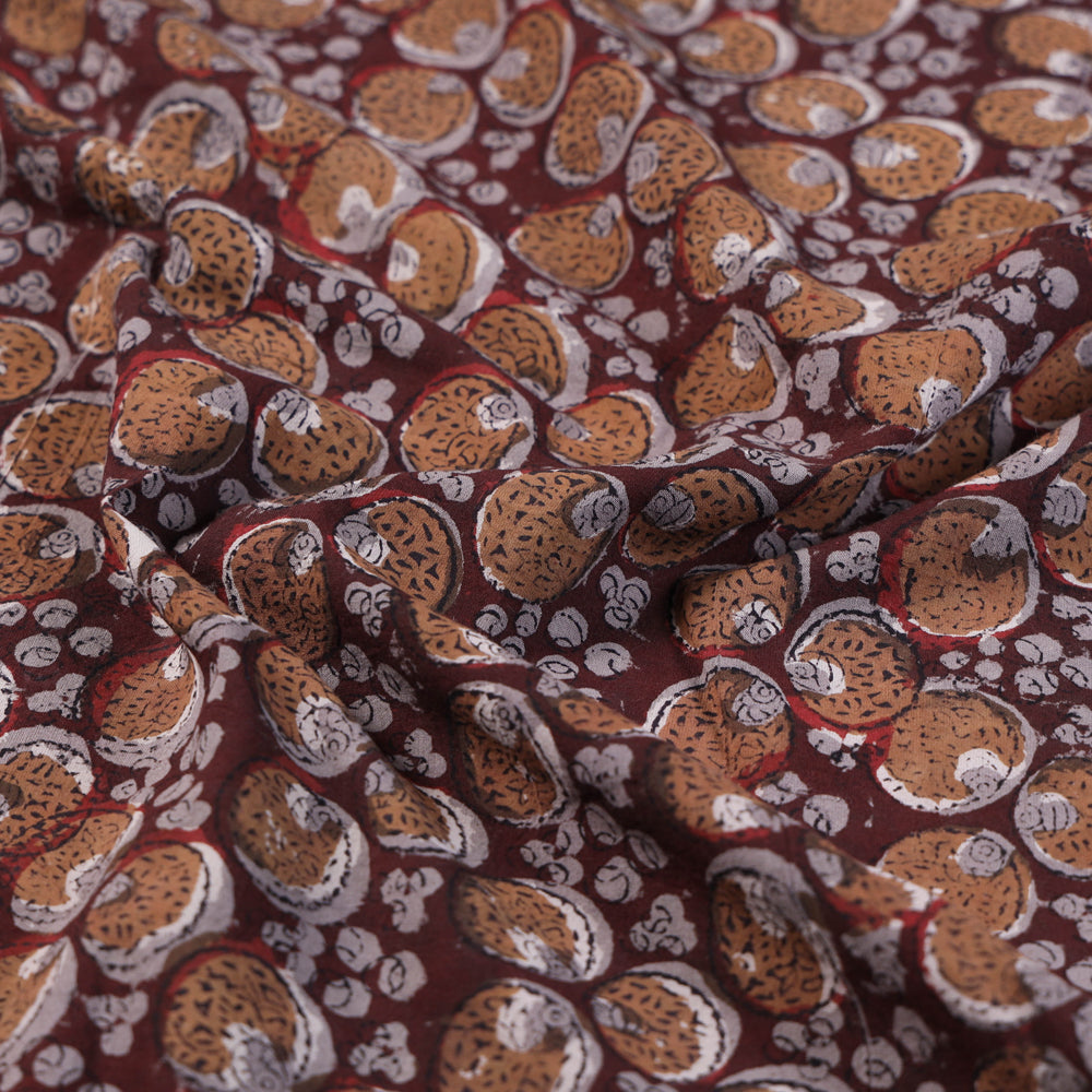 Brown - Dabu Bagru Block Print Cotton Fabric