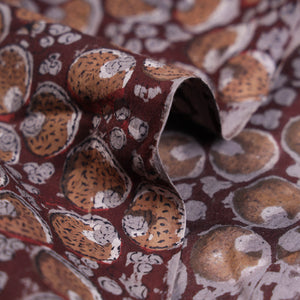 Brown - Dabu Bagru Block Print Cotton Fabric