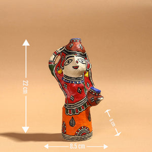 Doll - Madhubani Handpainted Paper Mache Home Decor Item