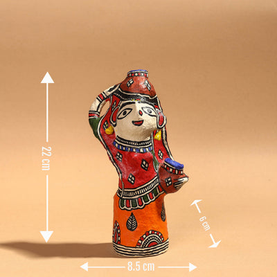 Doll - Madhubani Handpainted Paper Mache Home Decor Item