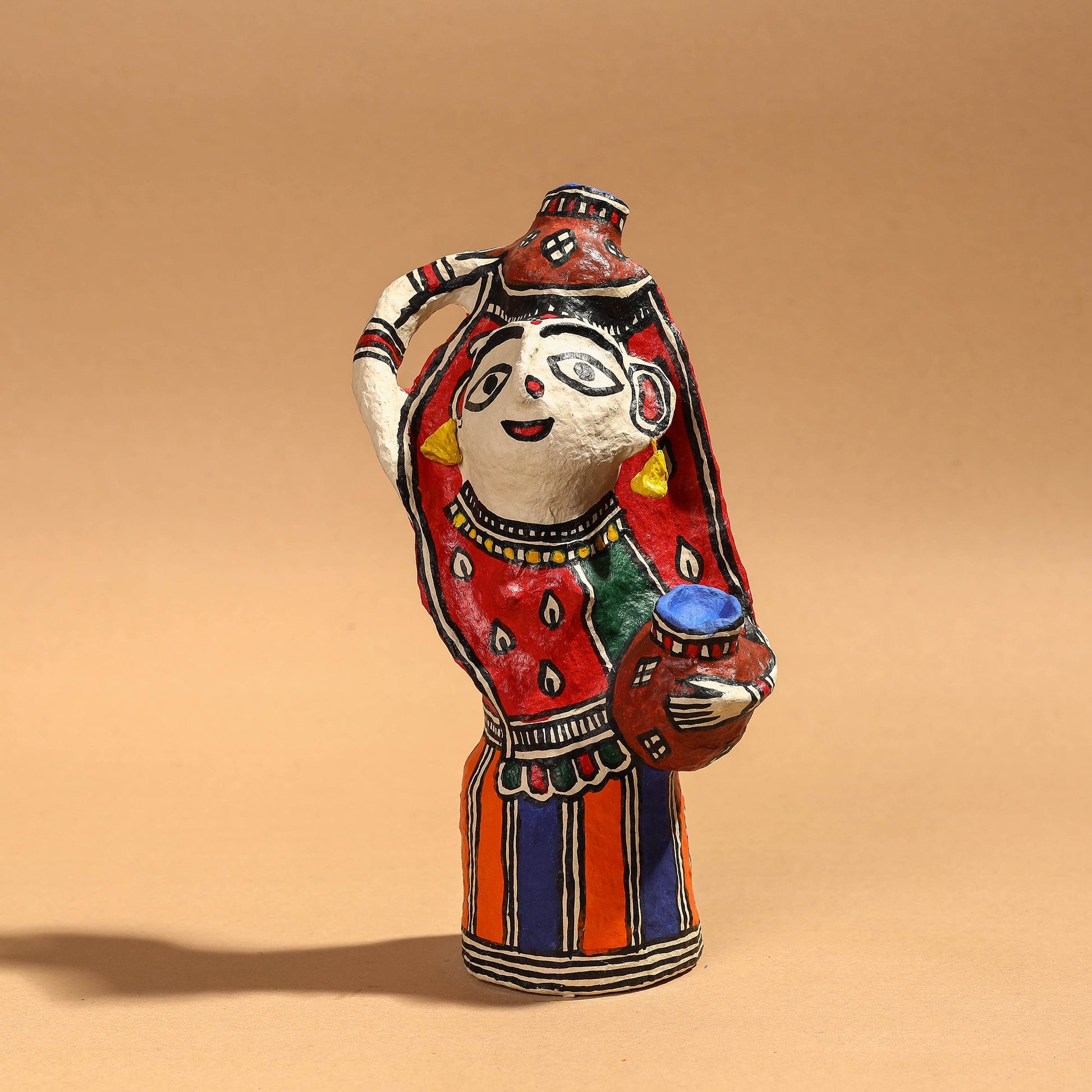 Doll - Madhubani Handpainted Paper Mache Home Decor Item