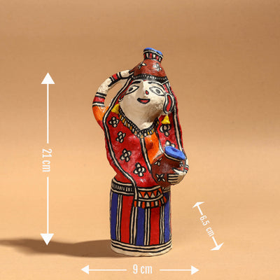 Doll - Madhubani Handpainted Paper Mache Home Decor Item