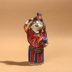 Doll - Madhubani Handpainted Paper Mache Home Decor Item