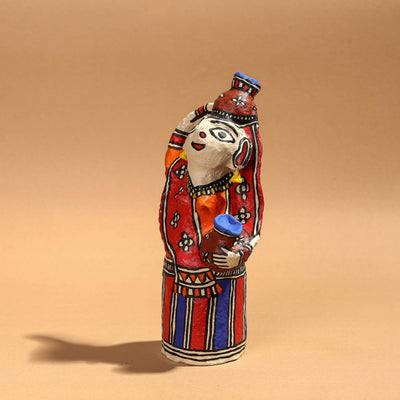 Doll - Madhubani Handpainted Paper Mache Home Decor Item