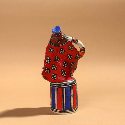 Doll - Madhubani Handpainted Paper Mache Home Decor Item