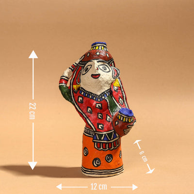Doll - Madhubani Handpainted Paper Mache Home Decor Item