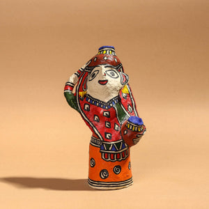 Doll - Madhubani Handpainted Paper Mache Home Decor Item
