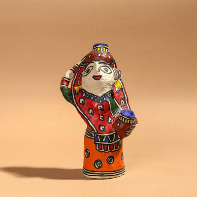 Doll - Madhubani Handpainted Paper Mache Home Decor Item
