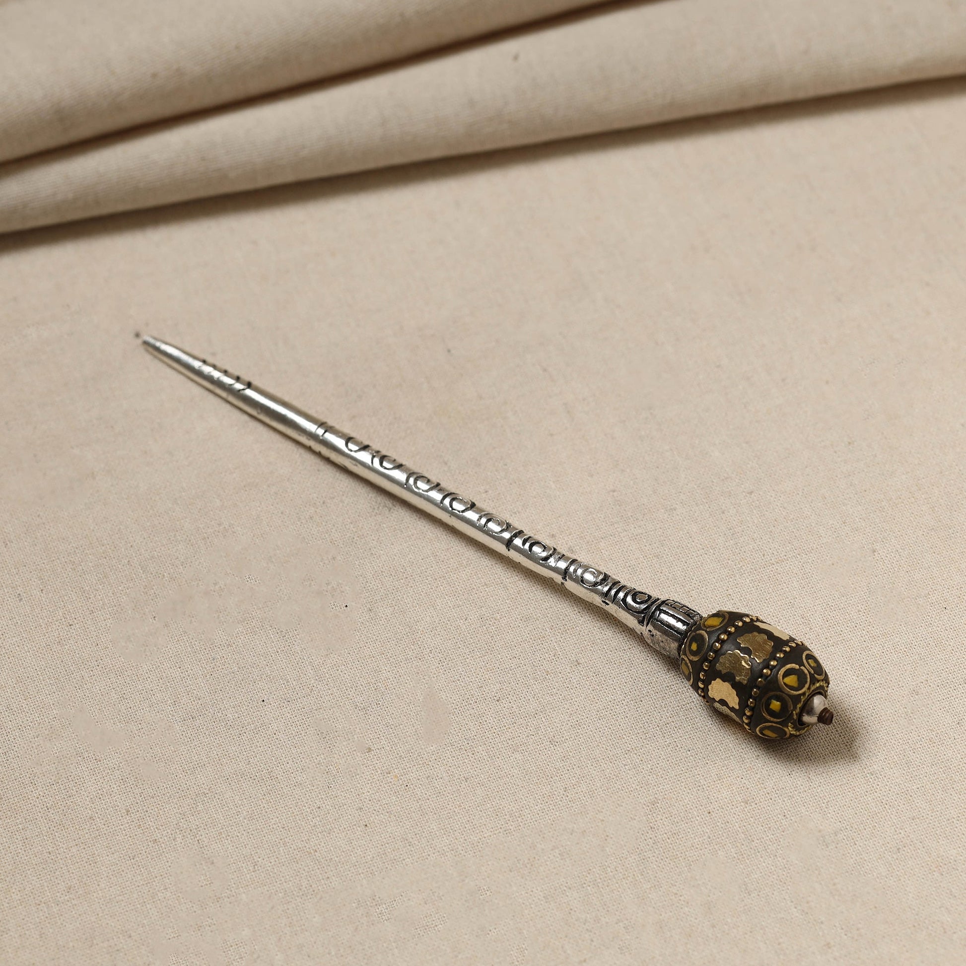 Antique Finish Oxidised German Silver Juda Stick