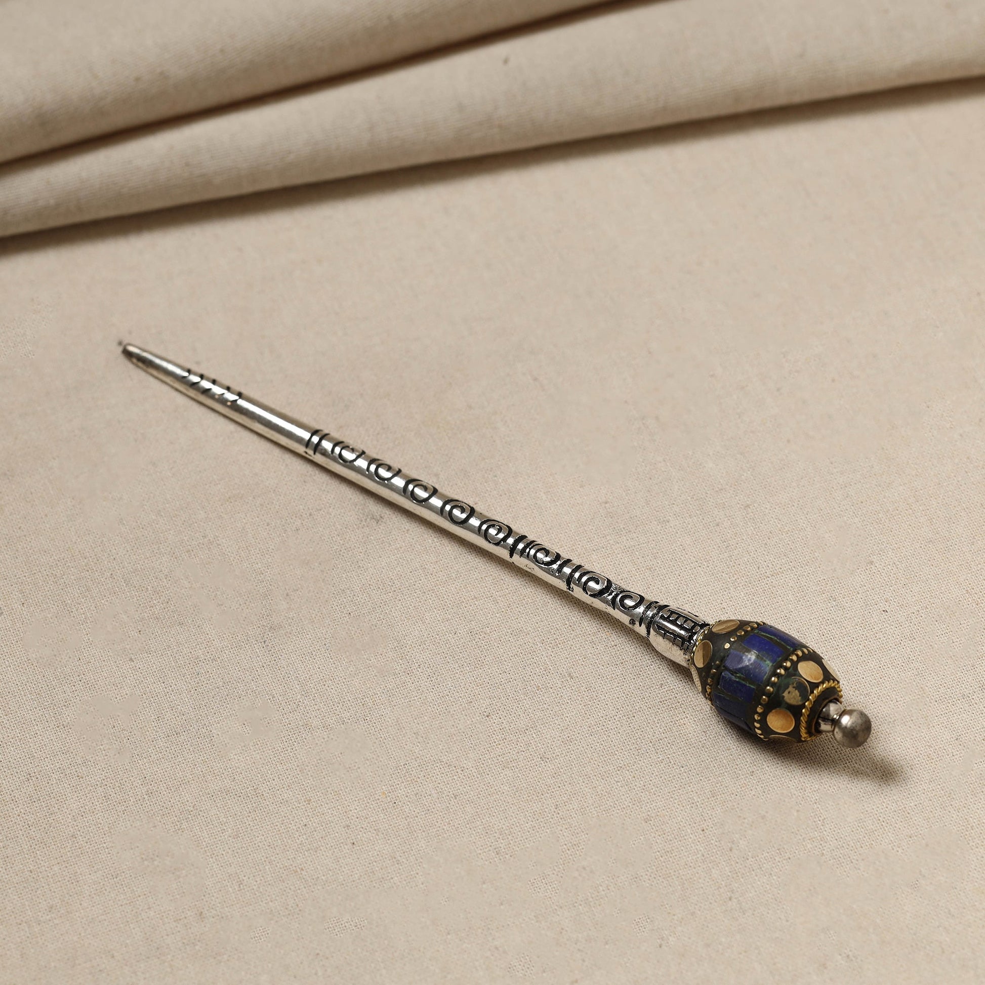 Antique Finish Oxidised German Silver Juda Stick