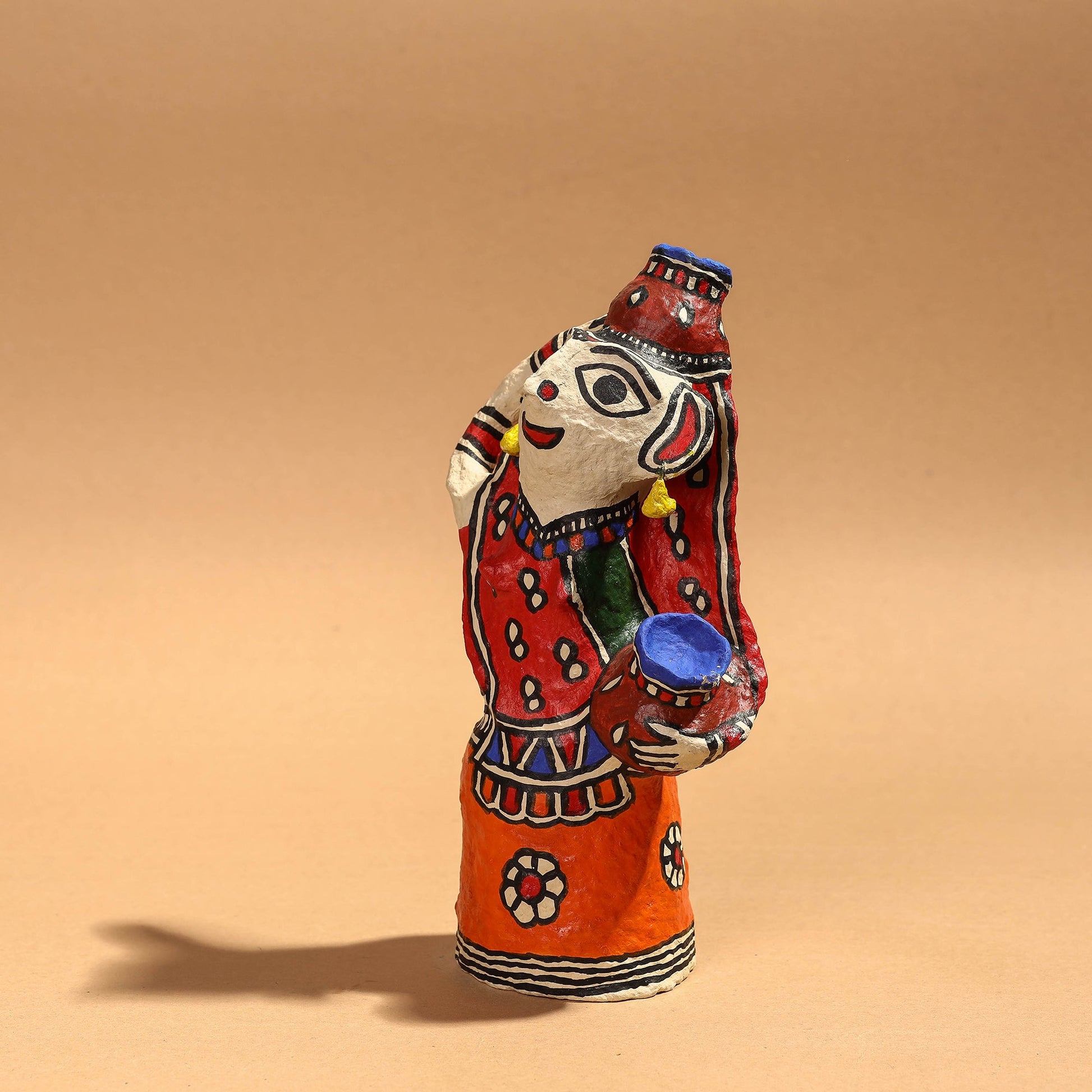 Doll - Madhubani Handpainted Paper Mache Home Decor Item