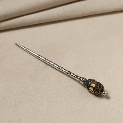 Antique Finish Oxidised German Silver Juda Stick