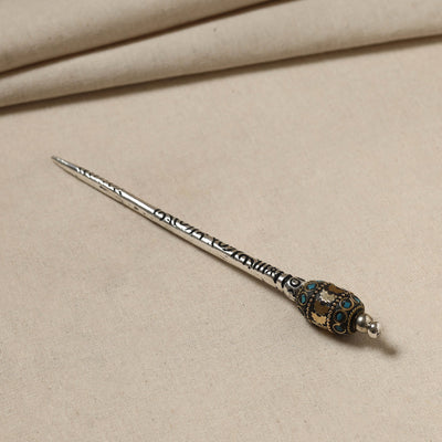Antique Finish Oxidised German Silver Juda Stick