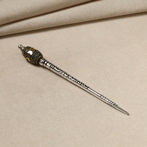 Antique Finish Oxidised German Silver Juda Stick