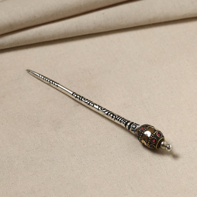 Antique Finish Oxidised German Silver Juda Stick
