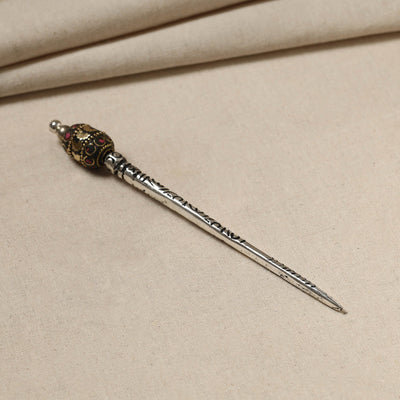Antique Finish Oxidised German Silver Juda Stick